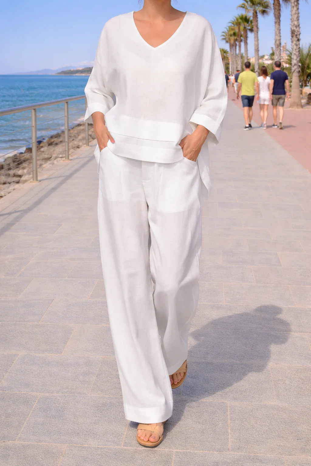 Bruna Luzzetti™ Breathable Cotton Linen Suit Set