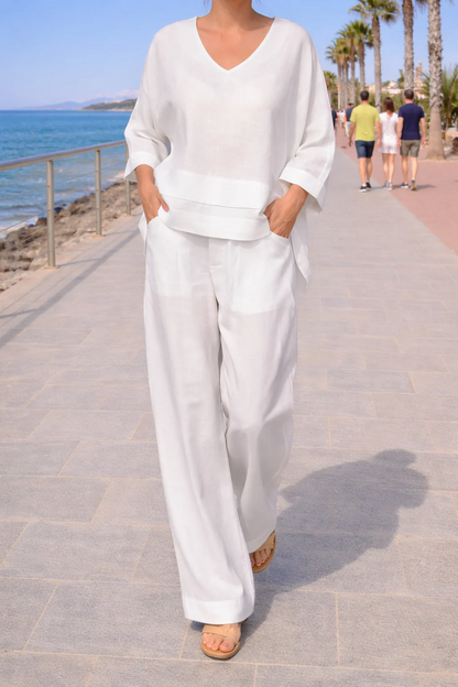 Bruna Luzzetti™ Breathable Cotton Linen Suit Set