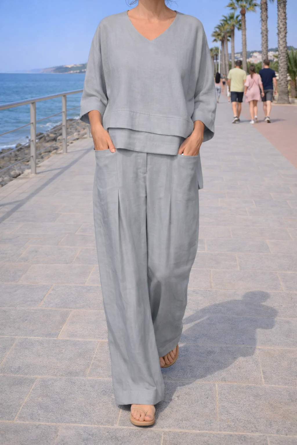 Bruna Luzzetti™ Breathable Cotton Linen Suit Set