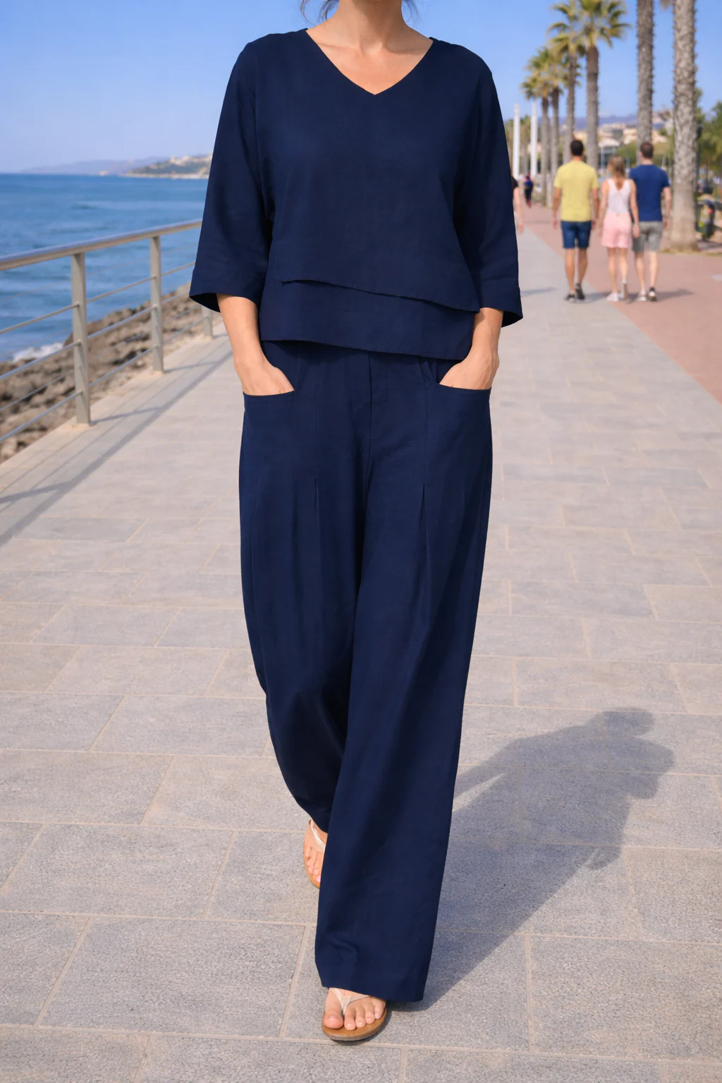 Bruna Luzzetti™ Breathable Cotton Linen Suit Set