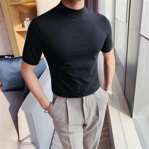 Bruno Bonito™ Men 's High Neck Slim Fit T-shirt