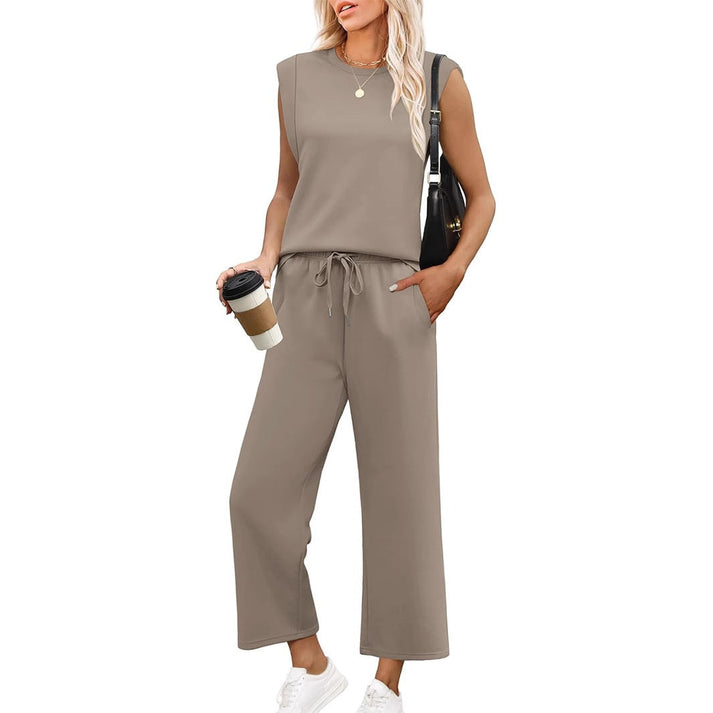 Carla Bussa™ Sleeveless Wide Leg Two Piece Set