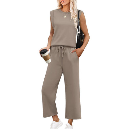 Carla Bussa™ Sleeveless Wide Leg Two Piece Set