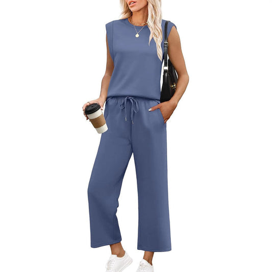 Carla Bussa™ Sleeveless Wide Leg Two Piece Set