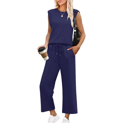 Carla Bussa™ Sleeveless Wide Leg Two Piece Set