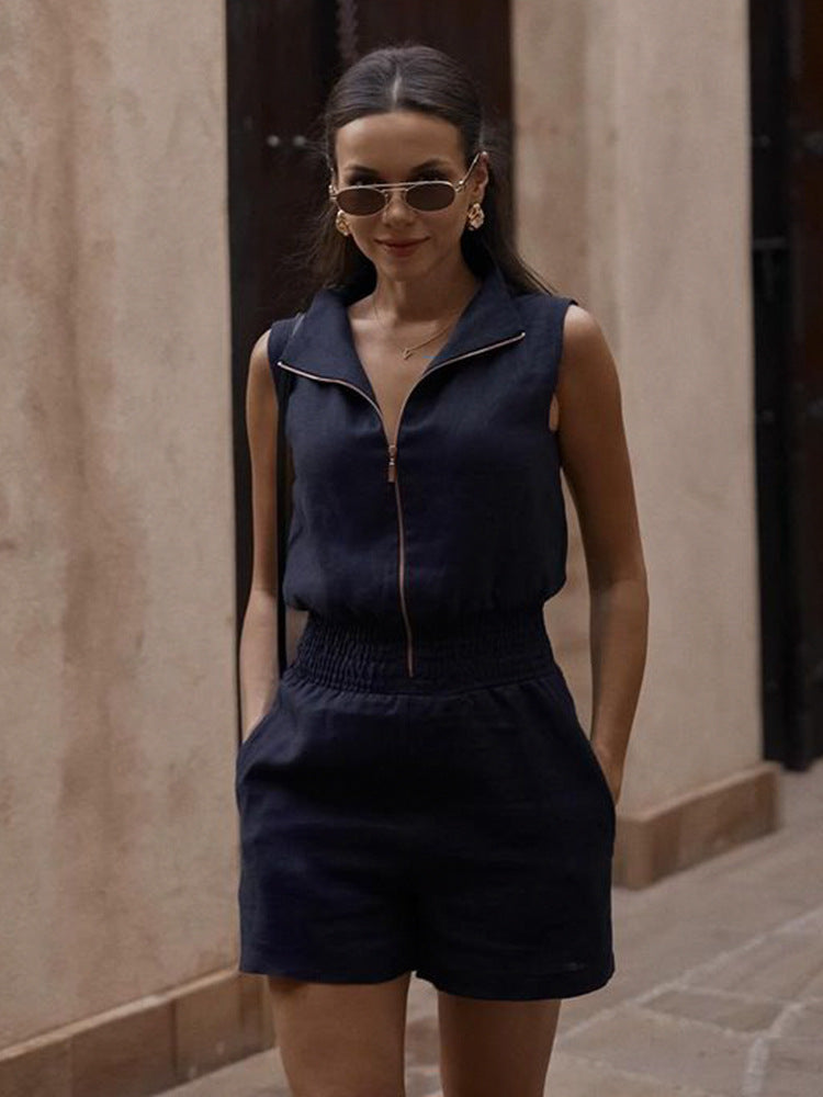 Carlotta Genna™ Comfortable Sleeveless Jumpsuit