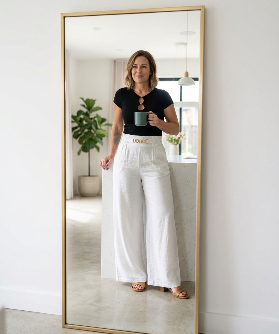 Carmela Catenozzi™ Elevated Wide Leg Chain Trousers