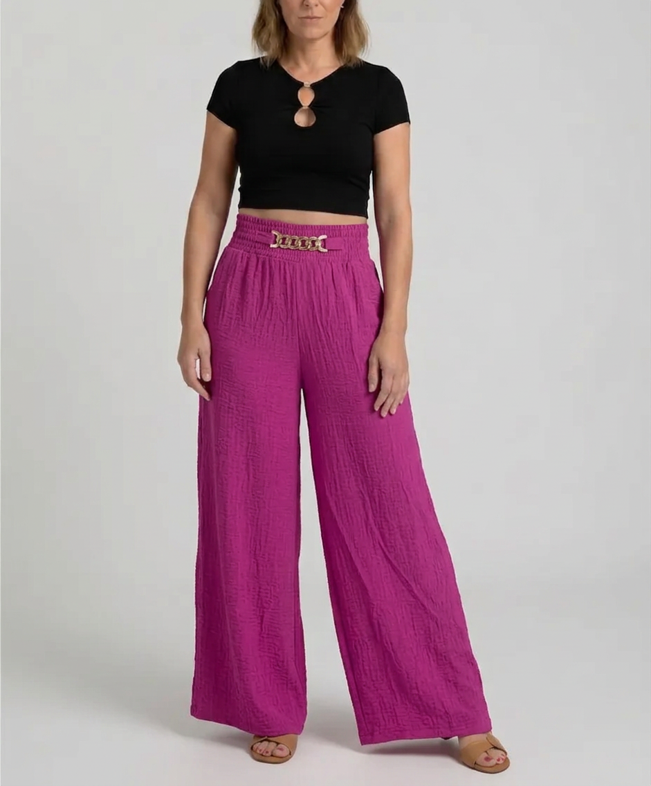 Carmela Catenozzi™ Elevated Wide Leg Chain Trousers