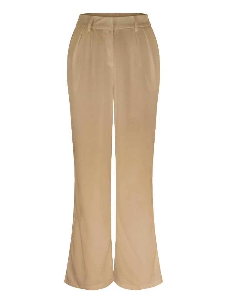 Celine Montclair™️ Casual trousers with high waist and wide legs