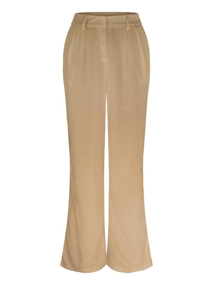 Celine Montclair™️ Casual trousers with high waist and wide legs