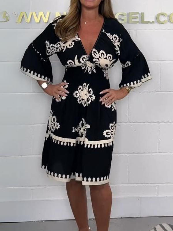 CrownFlower™️ V-neck dress