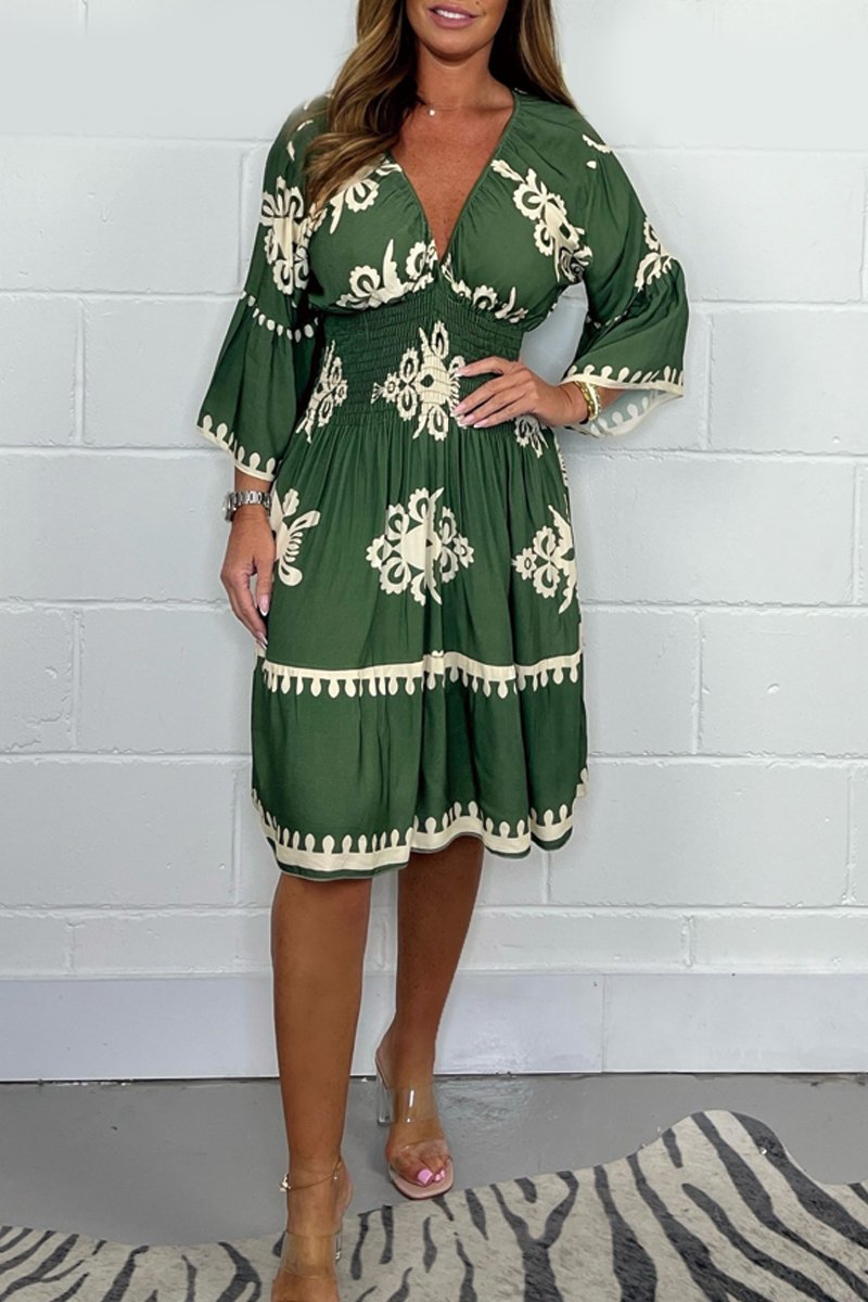 CrownFlower™️ V-neck dress