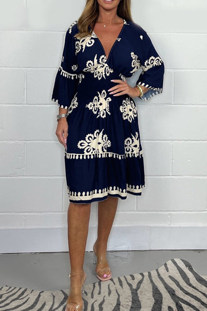 CrownFlower™️ V-neck dress