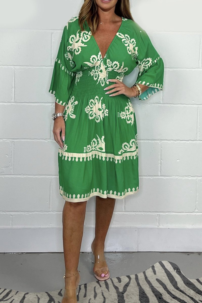 CrownFlower™️ V-neck dress