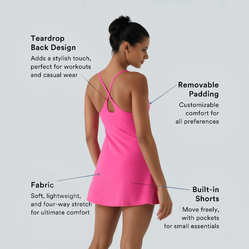 Dafne Bisio™ Comfortable Dress with Shorts Underneath