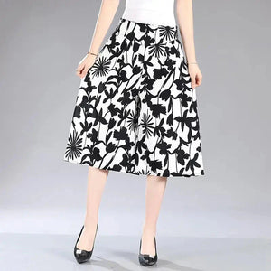 White with black print