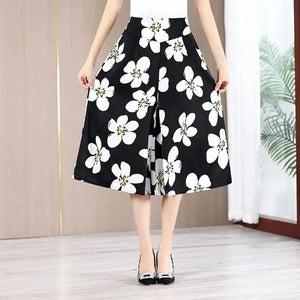 Black with large floral pattern