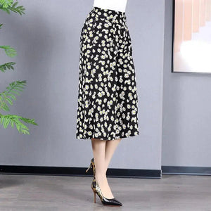 Black with yellow flower print
