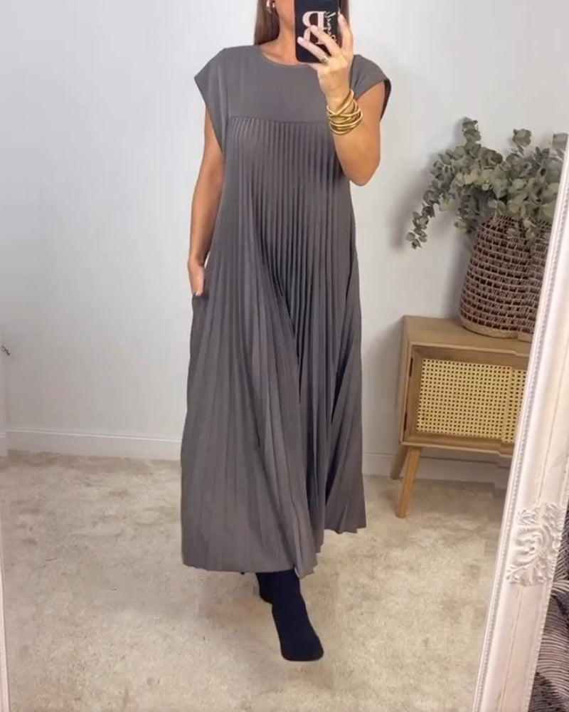 Nina Dembélé™ Sleeveless pleated dress