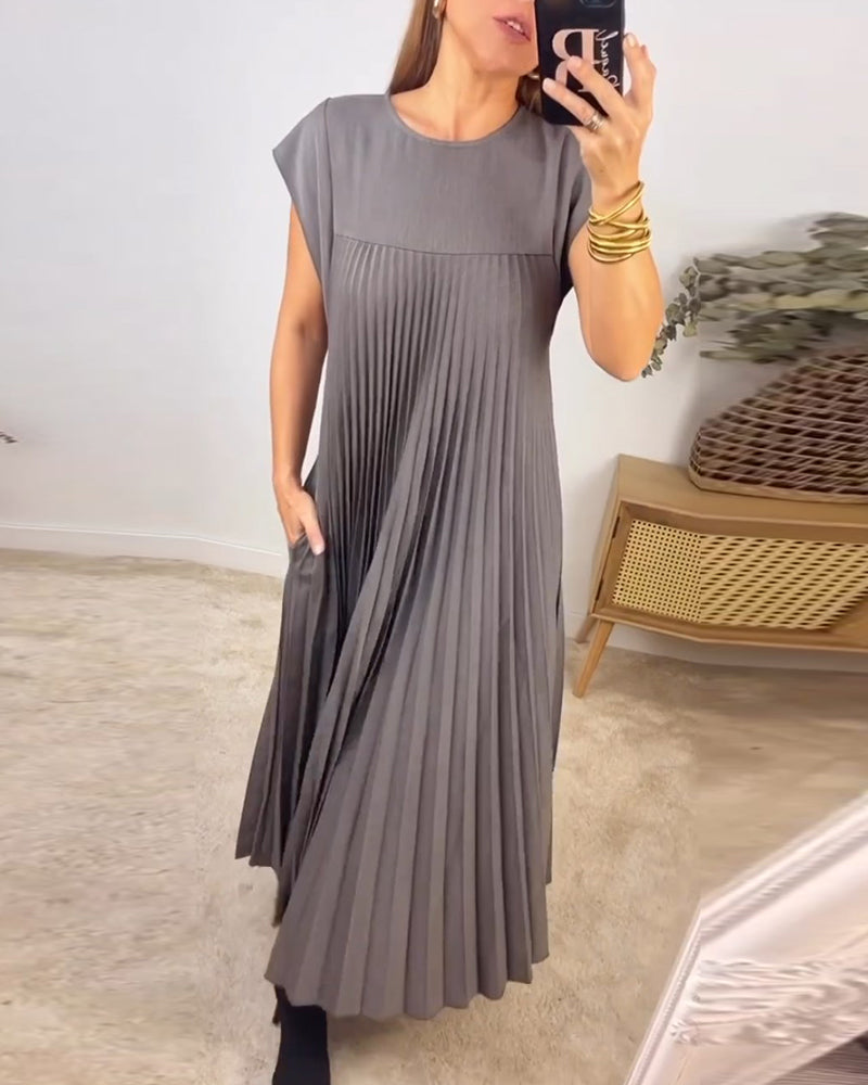 Nina Dembélé™ Sleeveless pleated dress