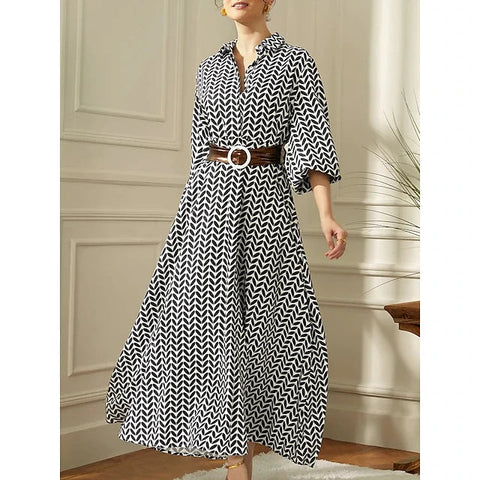 Carlotta™ Elegant long dress in retro style