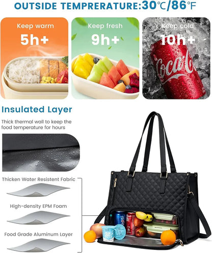 DualBite™ 2 in 1 Tote Bag Lunch Bag Combo