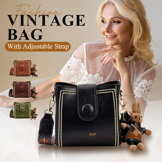 Dulina Rosa™ Vintage Bag with Adjustable Shoulder Strap