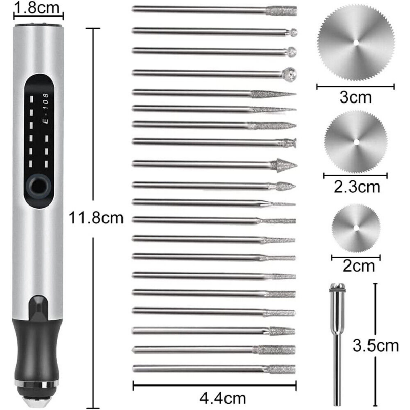 EngraveIt™ Engraving pen + 30 unique engraving bits for FREE