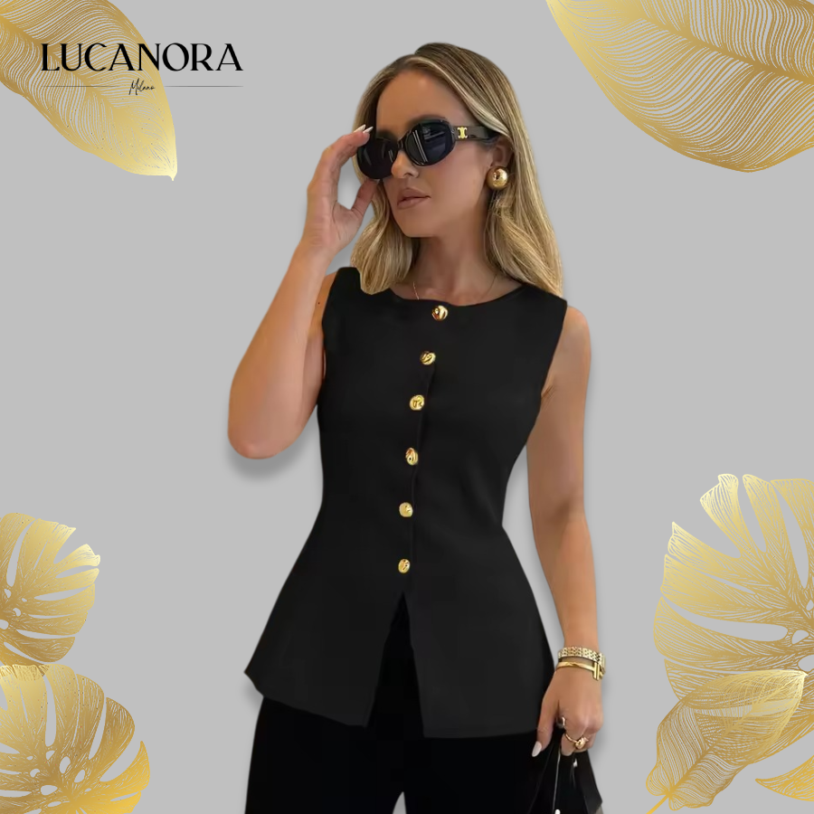 Eracla Scarfo™ Women's Elegant Button Down Sleeveless Blazer Vest