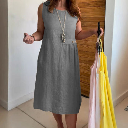 Eva Viscuso™ Casual women's dress with a loose round top
