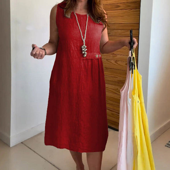 Eva Viscuso™ Casual women's dress with a loose round top