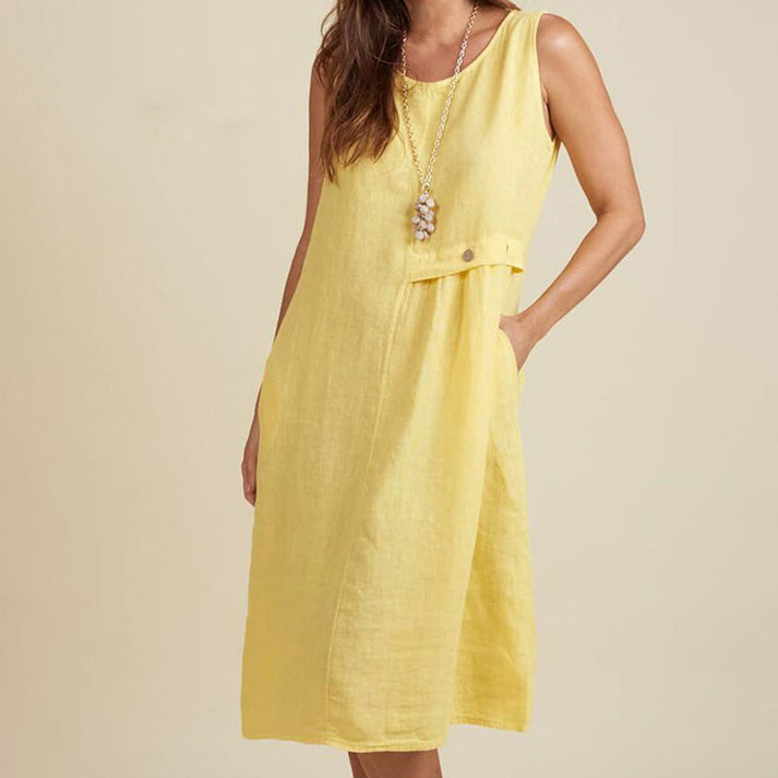 Eva Viscuso™ Casual women's dress with a loose round top