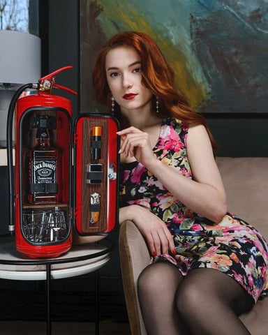 FireBar™ Minibar with the look of a fire extinguisher