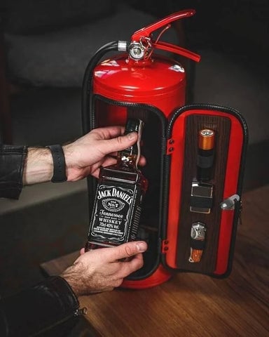 FireBar™ Minibar with the look of a fire extinguisher
