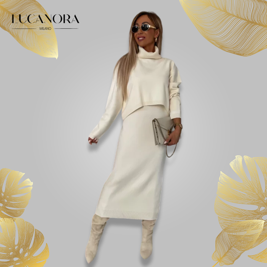 Flavia Lauletta™ Elegant sweater and skirt set