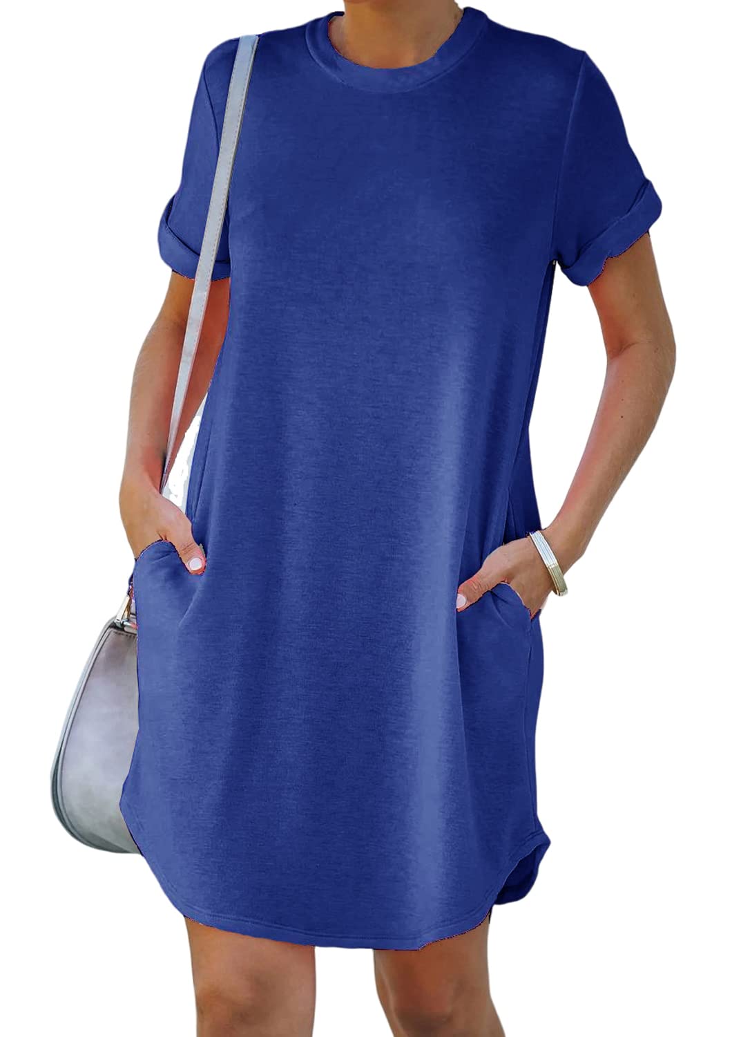 Florence Côté™ Casual T-shirt dress with short sleeves and pockets