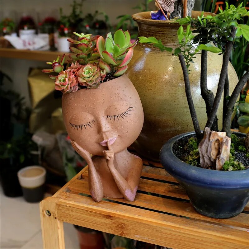 Botanica™ Flower pot with a face