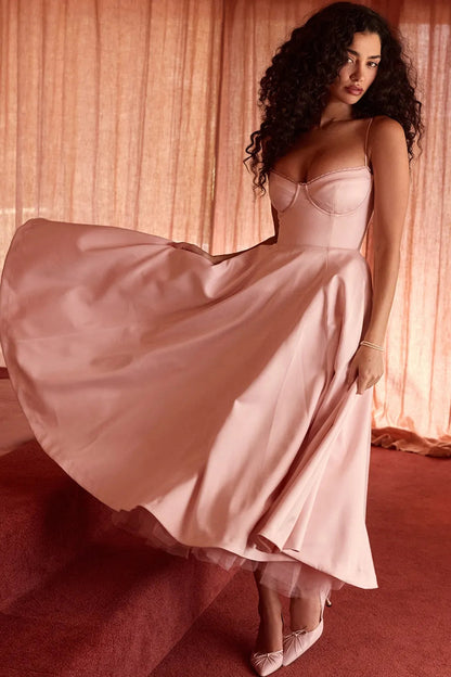 Giacinta Petrilli™ Midi dress with tulle skirt and adjustable straps