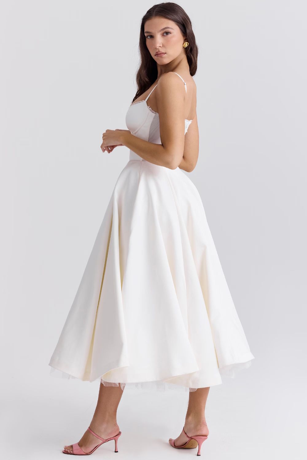 Giacinta Petrilli™ Midi dress with tulle skirt and adjustable straps