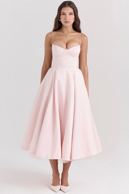 Giacinta Petrilli™ Midi dress with tulle skirt and adjustable straps