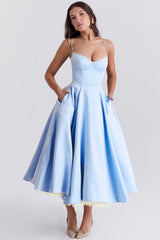 Giacinta Petrilli™ Midi dress with tulle skirt and adjustable straps
