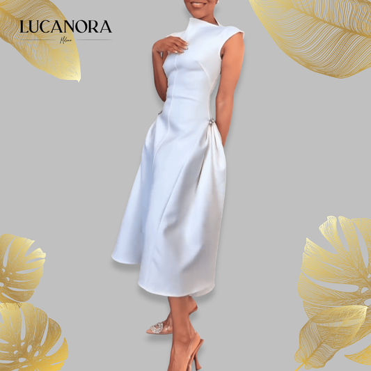 Gloria Paoletti™ Sleeveless irregular neckline dress