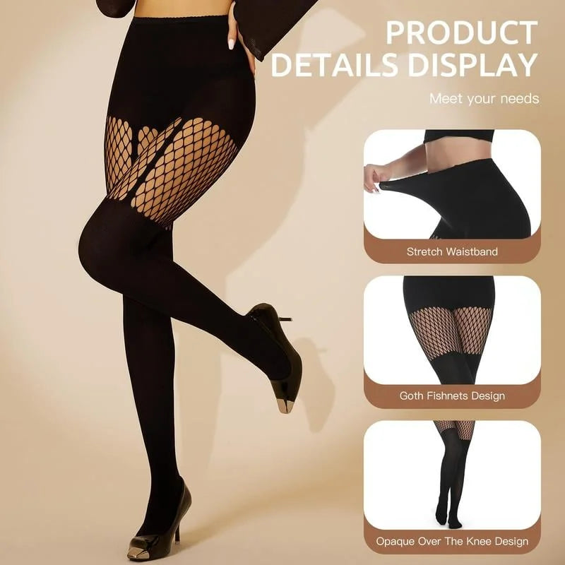 Grazia Frisone™ Women's Sexy Fishnet Mock Thigh High Stockings