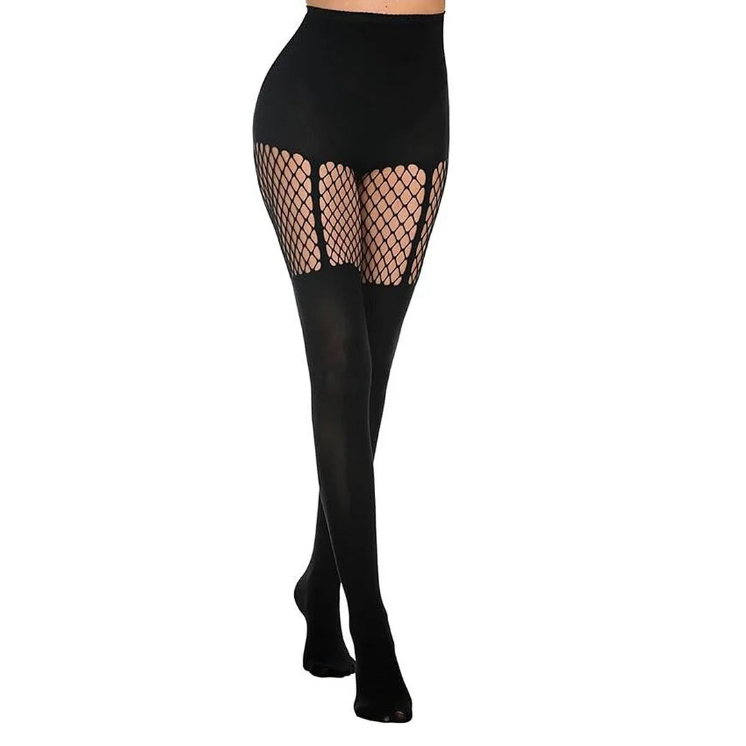 Grazia Frisone™ Women's Sexy Fishnet Mock Thigh High Stockings