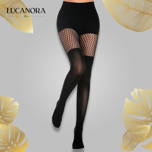 Grazia Frisone™ Women's Sexy Fishnet Mock Thigh High Stockings