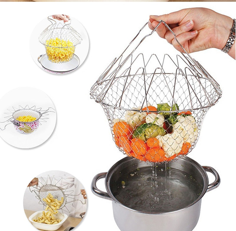 ChefBasketz™ Multifunctional foldable cooking basket