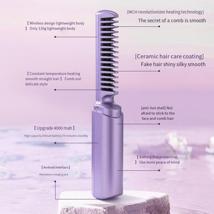 Mini GlamSet™️  Electric comb / Mini curling iron and straightener 2 in 1