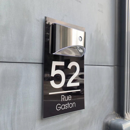HomeDelux™ Personalized Modern Solar Door Sign