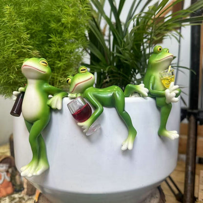 HopKins™ Hanging Frog Flower Pot Ornament