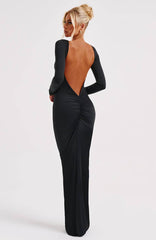 Azaïs™️ Low-cut maxi dress